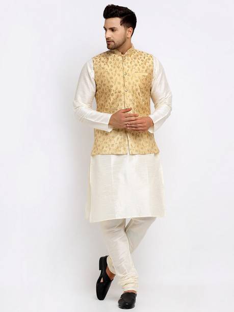 kraft india Men Kurta Churidar Ethnic Jacket Set