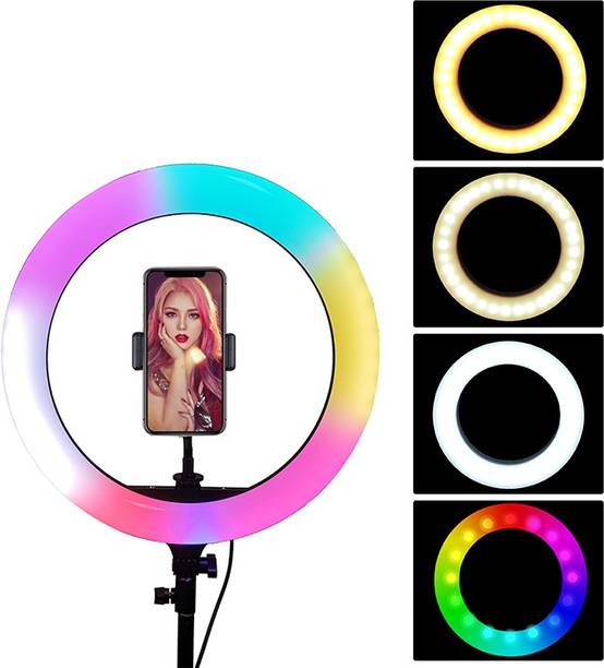 Wrapo New RGB 10 Inch Ring Light Colorful Professional Photography Dimmable Studio Lighting for Live Streaming, Advertising Photography, Video shooting Ring Flash