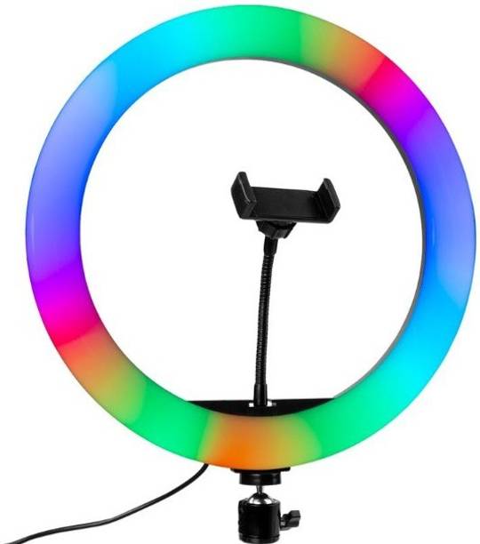 Wrapo 10 Inch Multi Color RGB 360° Rotatable Remote Control Ring Light Photography Dimmable Studio Lighting for Li Ring Flash