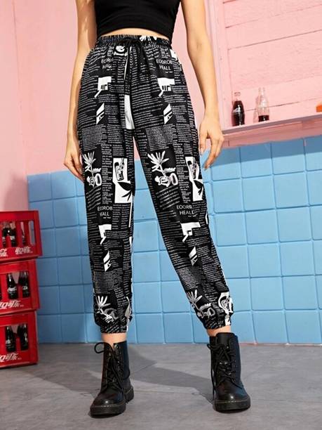 Urbanic Solid Women Black Track Pants