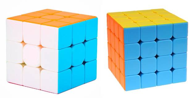 D ETERNAL Speed Cube Combo Set of 3x3 and 4x4 Bundle Magic Brainstorming Puzzle Game Toy