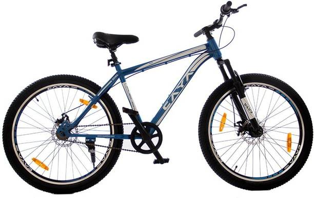 CAYA Fueled 26" Metallic Misano Blue Dual Disc, Double Wall Alloy Rims, Front Shocker 26 T BMX Cycle