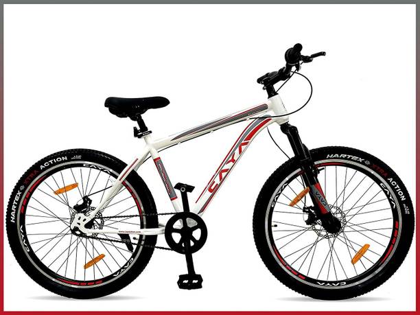 CAYA Fueled 24" Metallic Alpine White Dual Disc, Double Wall Alloy Rims, Front Shocker 24 T BMX Cycle
