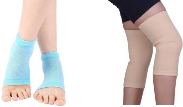 Classic deal Heel Pain Relief Heel Protector Socks For Men And Women&amp; Knee support(PACK OF2)