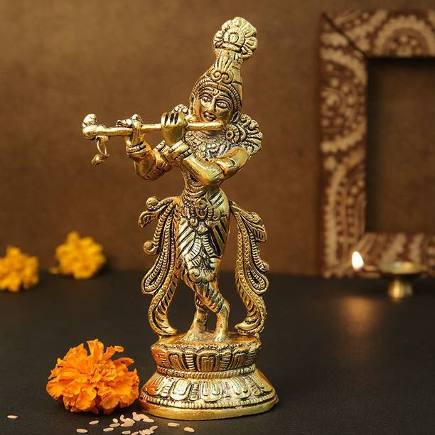 Floweraura Decorative Kanha God Idol Showpiece Figurine Gifts For Janmastmi Special Decorative Showpiece  -  23 cm
