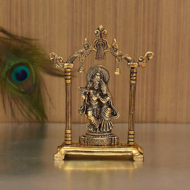 Chhariya Crafts Metal Radha Krishna Idol For Home And Office Gift Item Decorative Showpiece  -  18 cm