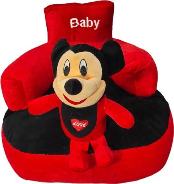 AVS Mickey Shape Soft Plush Cushion Baby Sofa Seat or Rocking Chair for Kids  - 45 cm