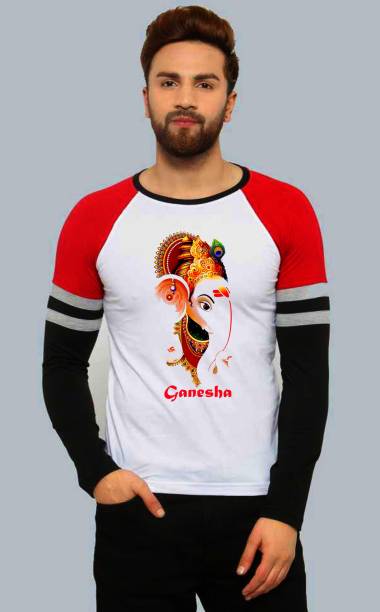 CONTRA Men Printed Round Neck Polyester Red, White, Black T-Shirt Price in India
