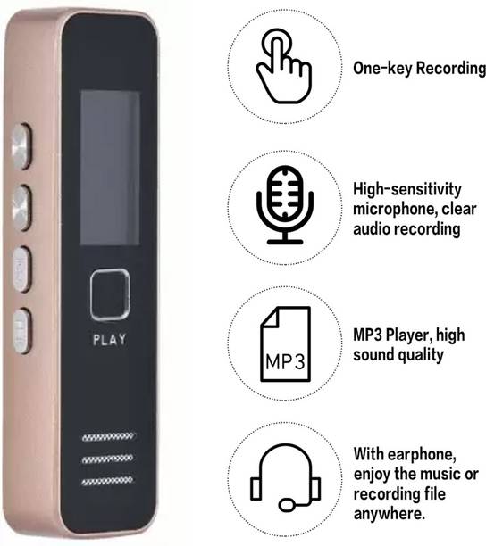 TFG Digital Voice Recorder MP3 Player LCD Screen Audio Recording Rechargeable NA Voice Recorder