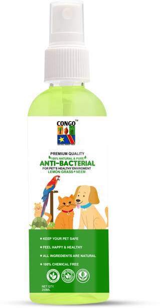 CONGO NATURAL PARROT TREAT Pure & Natural Anti-Bacterial Spray for Cleaning Pet House | Bird Cage and All Your Pet Toys 200ml Pet Cage Cleaner