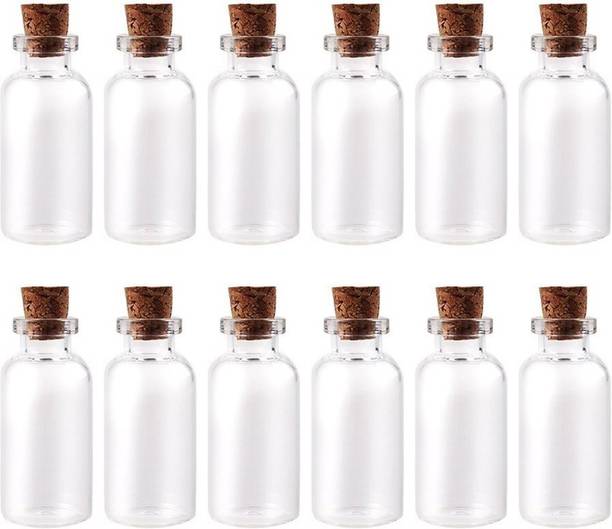 Perfect Pricee Mini Glass Bottles with Wood Cork Stoppers, tiny Glass Jars, Wishing Bottles, Message Bottle for Wedding, Halloween Decorations, Birthday Gifts, Baby Shower, DIY Craft,5cm Long Transparent Miniature Glass Decorative Bottle