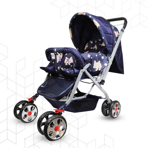 Maanit Baby Stroller Pram Silver chrome wheels for babies 0-3 Year Old Kids Twin Strollers & Prams