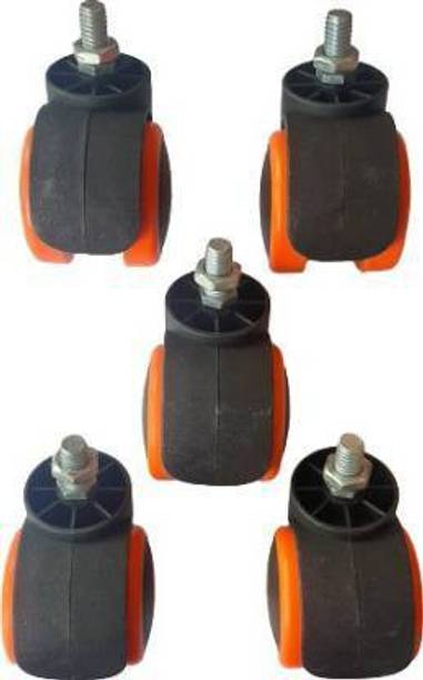 Ohima Revolving Chairs Threaded Wheel Orange Appliance Furniture Caster