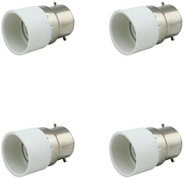 Ascension 4 B22 to E14 Screw Base Socket Lamp Holder Plastic Light Socket
