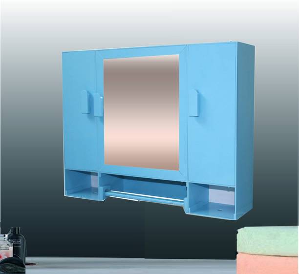 WINACO Diplomat Sky Blue 3 MM Thickness 20" x 4" x 16" Bathroom Cabinet With Mirror Plastic Wall Shelf