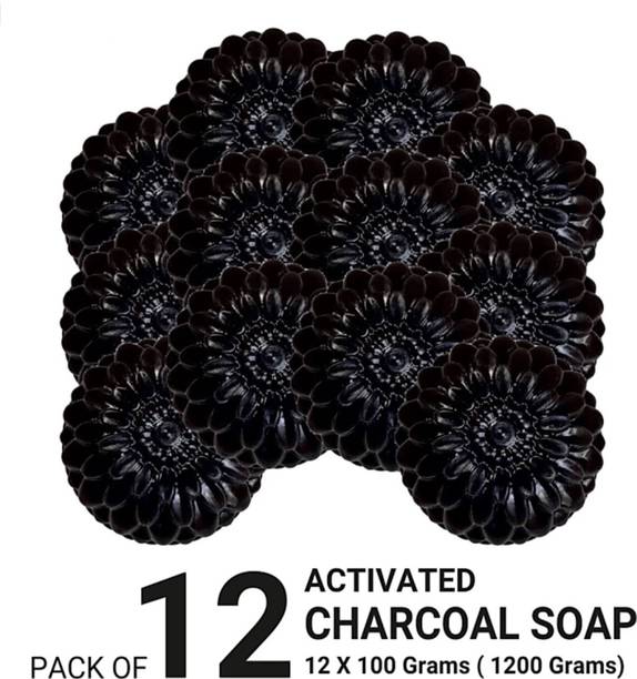 aeppy ACTIVATED CHARCOAL SOAP 100GM PACK OF 12 NOS