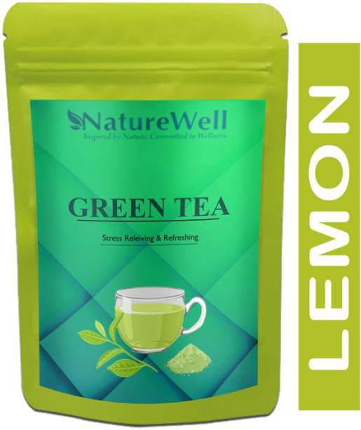 Naturewell Green Tea for Weight Loss | 100% Natural Green Loose Leaf Tea | Lemon Flavor Green Tea Pouch Ultra (T848) Green Tea Pouch