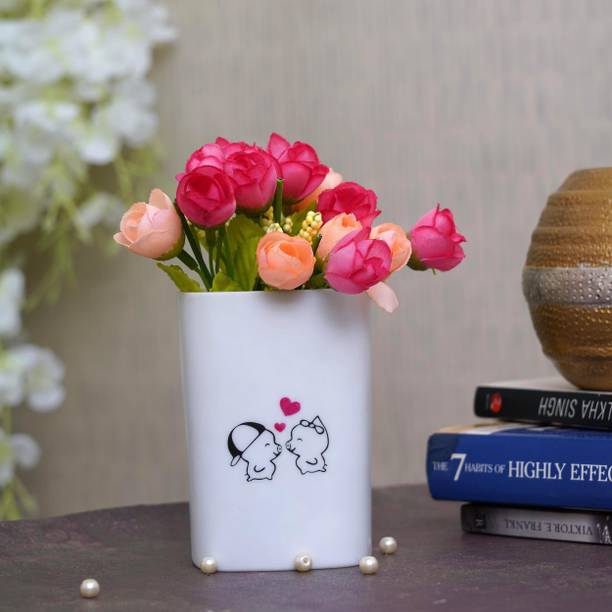 TIED RIBBONS Glass Vase for Flowers and Plants Living Room Home Décor Table Centerpiece Wall Shelf Home Decoration 16.5 cm, Without Flowers TIED RIBBONS Glass Vase for Flowers and Plants Living Room Home Décor Table Centerpiece Wall Shelf Home Decoration 16.5 cm, Without Flowers