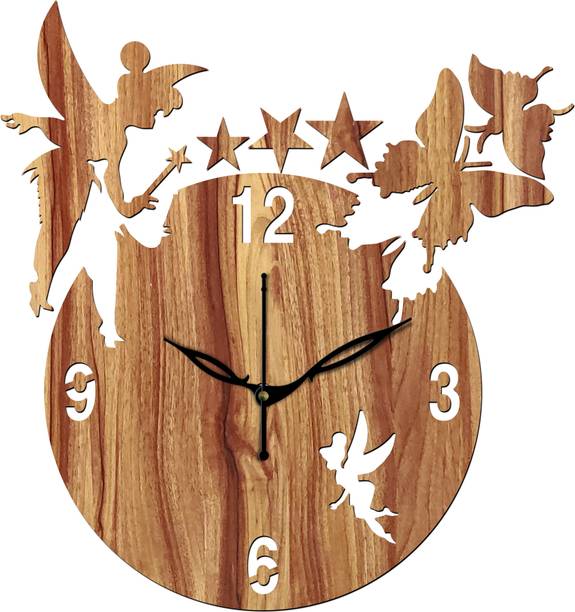 vpk Analog 25 cm X 25 cm Wall Clock (Beige, Without Glass, Standa
