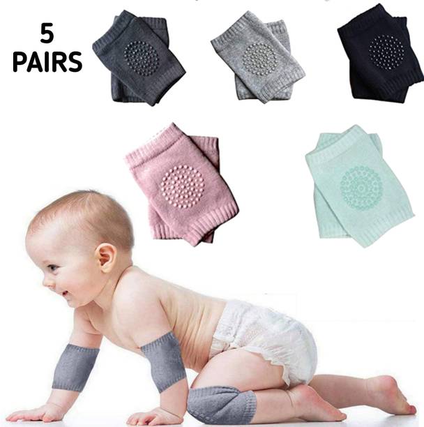 PVA Baby Knee Pads for Crawling, Anti-Slip Padded Stretchable Multicolor Baby Knee Pads