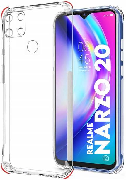MOBIDEER Back Cover for Realme Narzo 20, Camera Protection, Bumper Case, Slim Shockproof, Anti-Dust Plugs Built-in
