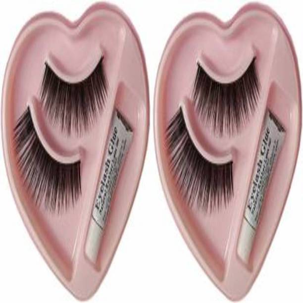 Sharum Crafts Eyelashes with Glue (Pack of 2)