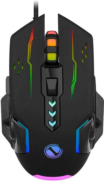 ENTWINO USB Wired Optical Gaming Mouse With 6 Keys & RGB Lights Life Ent001 Wired Optical  Gaming Mouse