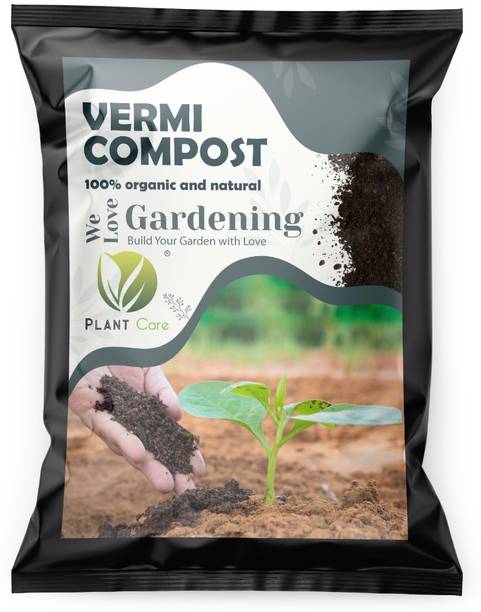 PLANT CARE Organic Vermicompost Fertilizer ,Ready-to-Use Compost for Indoor & Outdoor Plants, Kitchen Garden, Terrace Gardening Soil Mixture Fertilizer Fertilizer