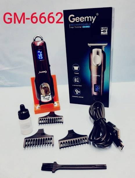 Geemy PROFESSIONAL HAIR TRIMMER FOR MEN & WOMEN Trimmer 180 min Runtime 0 Length Settings