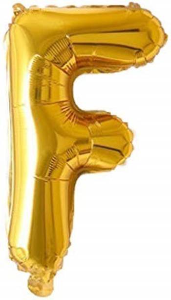 Fewzen Solid Gold Foil Letter Balloon Party Decoration (Alphabet F) Letter Balloon
