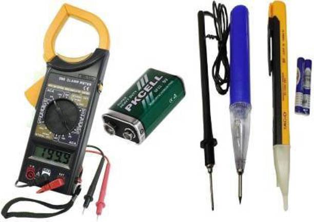 DUMDAAR Continuity Tester with Voltage Tester battery to check all Cables Cords & Wires Analog Multimeter (Black 4000 Counts)New Arrival With Buzzer + Led Flash Light VoltAlert 1AC-D 90-1000VAC Voltage Tester WithC/DC Digital Clamp Multimeter DT266 Electronic Volt AMP Resistance Tester Clamp Meter Data Hold AC 750V DC 1000V With Bag Digital Multimeter (Black 2000 Counts) Digital Multimeter