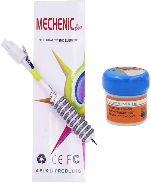 Gilhot SMD Rework Station Spare Element 850A 100% Ceramic Base Element with Nicrome Wire with XG-50 Soldering Solder Welding Flux Paste (35g) Welding Paste