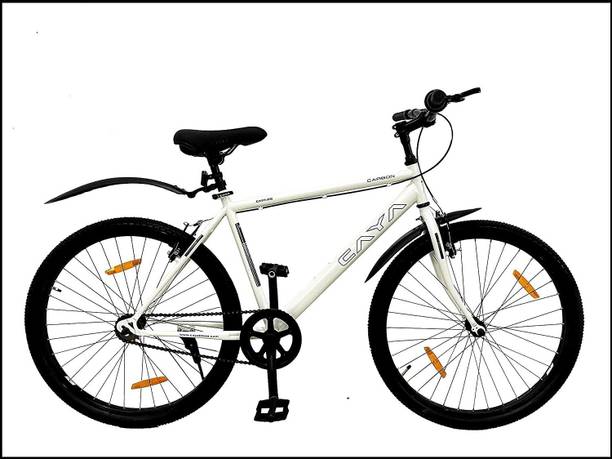 CAYA Carbon 26" Pearl Metallic White Lightweight, Freestyle, Anti Rust Alloy Rims 26 T Hybrid Cycle/City Bike