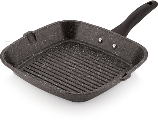iVBOX ® Jumbo-Grill 270mm Spatter Non-Stick Hard-Stone Coating Grill Pan 27 cm diameter 3 L capacity