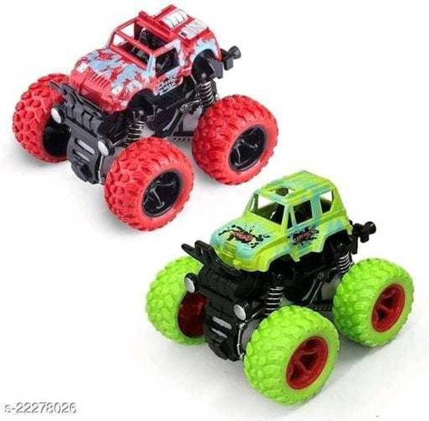 Nihan Enterprises NGG spincart Pull and Go Monster Car Toy For Kids And Boys (Multicolor, Pack of: 2)