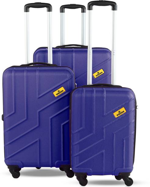 WROGN Maze- Mid Night Blue- Combo Set (30"+26"+22") Cabin & Check-in Set 4 Wheels - 30 inch