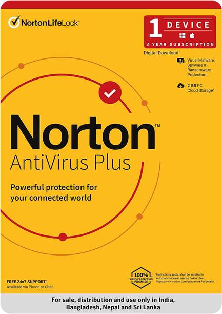 Norton 1 User PC 3 Years Anti-virus Compatible with Windows (Email Delivery - No CD)