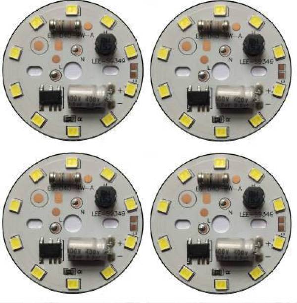 SHOBHANI ENTERPRISES SE 4 Pcs 9 Watt Alfa DOB LED Bulb Raw Material WHITE Light Electronic Hobby Kit