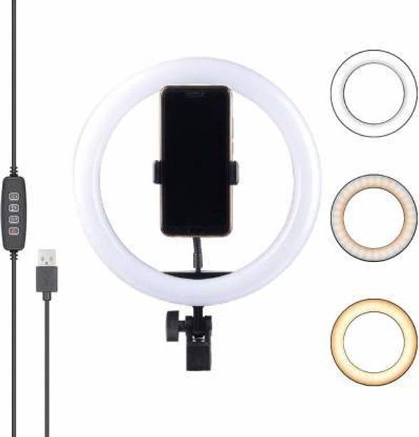 LANIX 26cm Dimmable LED Studio Camera Ring Light Phone Video Light Lamp Selfie Ring Flash