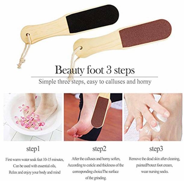 shivam optics Wooden Pedi Foot Scrubber Filer for Dead Skin Bathtub Feet