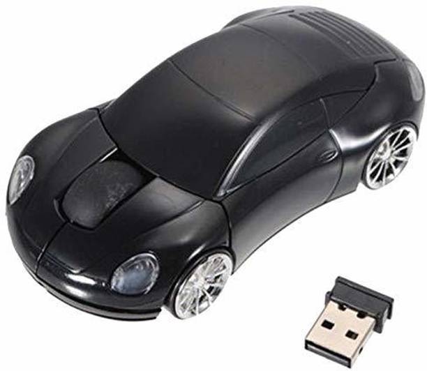 microware Black Wireless Mouse 2.4GHz Wireless 3D Sports Racing Car Shaped Optical PC Mouse Wireless Optical Gaming Mouse with Bluetooth Wireless Ambidextrous Optical  Gaming Mouse  with Bluetooth