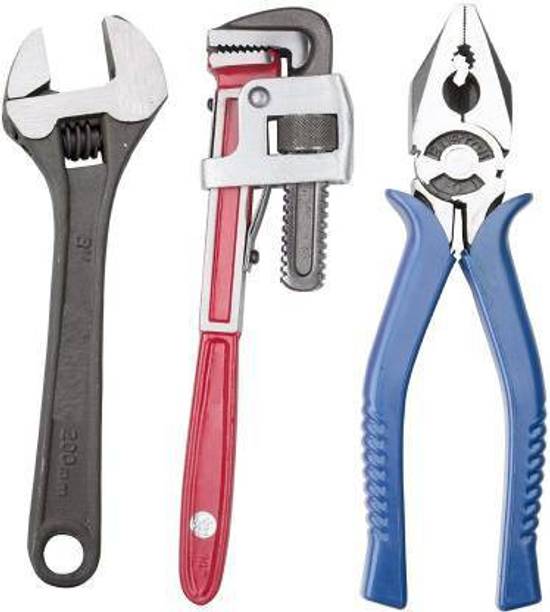 Mayuk Star Pack of 3 Tool Kits Set for Home Single Sided Pipe Wrench