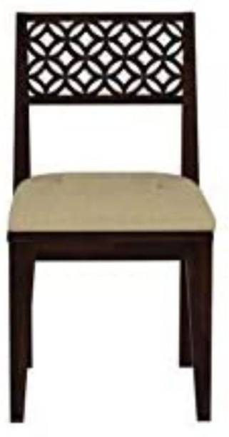 PR FURNITURE Premium Quality Solid Wood Dining Chair Set Of Four Cushion :- Cream Solid Wood Dining Chair