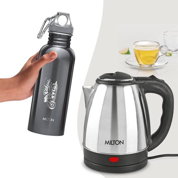 MILTON Insta Electric Kettle 1.5L & Alive 750ml Combo Electric Kettle