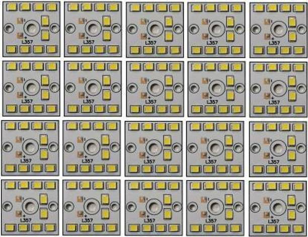 ROOPREKHA 20 Pcs 9 Watt MCPCB LED Bulb Raw Material CoolDay WHITE Color Light Electronic Hobby Kit