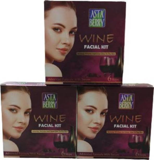 ASTABERRY Wine Facial Kit ( Pack of 3)