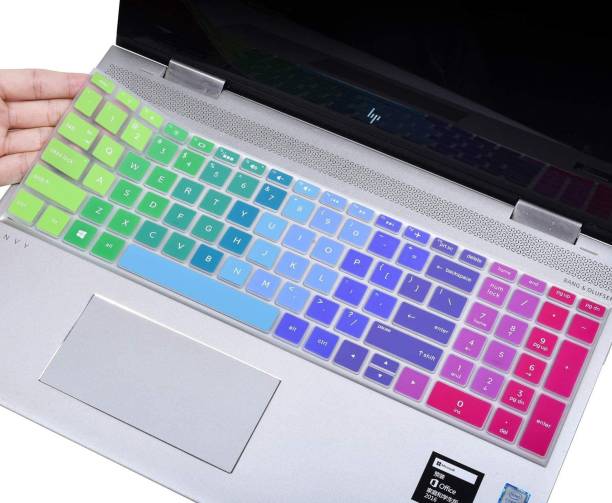 OJOS Keyboard Cover for HP 15.6 Envy x360 2019-20 Pavilion X360/Spectre x360 Rainbow Laptop Keyboard Skin