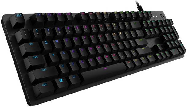 Logitech G512/Mechanical, RGB Lightsync Backlit Keys, GX Brown Tactile Key Switches Wired USB Standard Gaming Keyboard Compatible with Desktop, Laptop, Mac