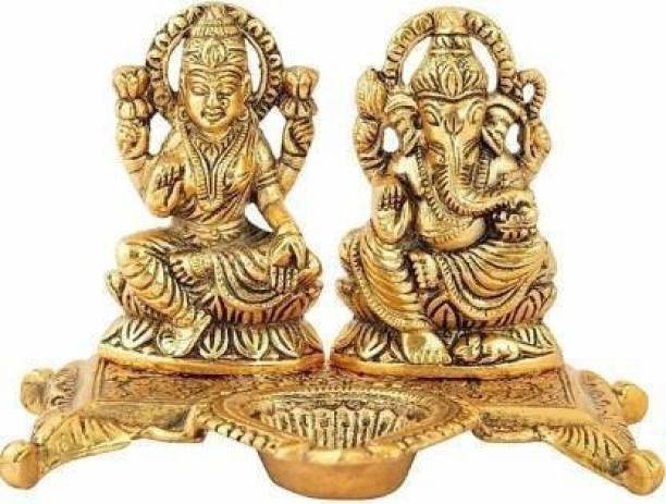 VALUE CRAFTS l Laxmi Ganesh Ji Idol Showpiece Decorative Showpiece  -  10 cm
