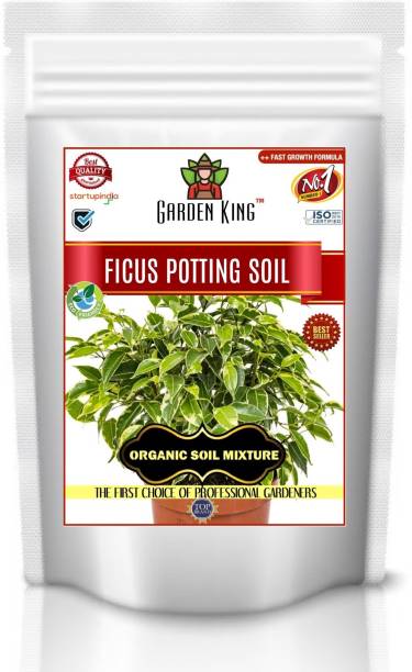 Garden King Ficus Potting Soil, Essential Organic Soil Mixture for Ficus Plants, Double Filtered with All Required Nutrients and Active Micro-Organism For Healthy Growth Potting Mixture
